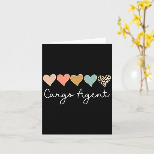 Leopard Hearts Matching Valentines Day For Cargo  カード (黄色い花)