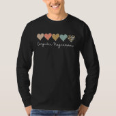 Leopard Hearts Valentine's day for Team Computer P Tシャツ (正面)