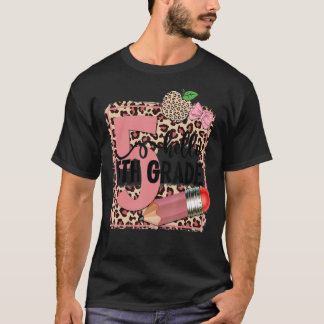 Leopard Hello 5年生先生学生Sに戻る Tシャツ