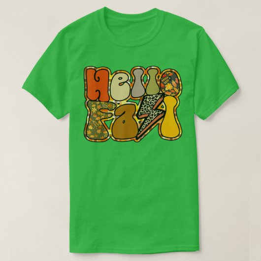 Leopard Hello Fall Fun Pumpkin Patch Fall Lover Au Tシャツ (デザイン正面)