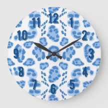 Leopard Ikat in Blue Porcelain