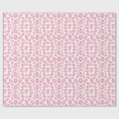 Leopard Ikat in Pink ラッピングペーパー (フラット)