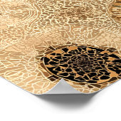 Leopard Illustration Poster Walking Big Cat Art ポスター (角)