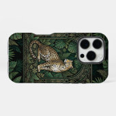 Leopard Jungle Throne | Dark iPhone 16 Pro Case iPhoneケース (裏面横)