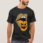 Leopard Lips Halloween Lips Vampire Mouth Pumpkin  Tシャツ (正面)