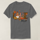 Leopard Love Fall Y'all Funny Autumn Pumpkin Fall  Tシャツ (デザイン正面)