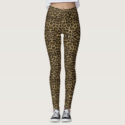 Leopard Love - Power Yoga Leggings レギンス (正面)