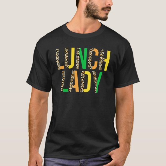 Leopard Lucky Lunch Lady St Patrick's Day Cafeteri Tシャツ (正面)