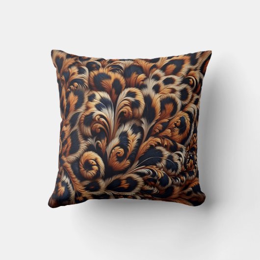 Leopard Luxe:あなたの寝室を次のように変える クッション (裏面)