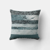 Leopard Marble Glitter Stripes Glam 2 クッション (裏面)