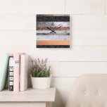 Leopard Marble Glitter Stripes Glam 3 スクエア壁時計<br><div class="desc">Leopard Marble Glitter Stripes Glam 3</div>