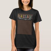 leopard Massage Therapist Muscle Massage Therapy S Tシャツ (正面)