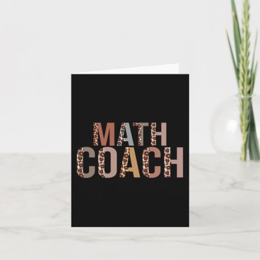 Leopard Math Coach Suppliesおもしろい新学期 カード (正面)