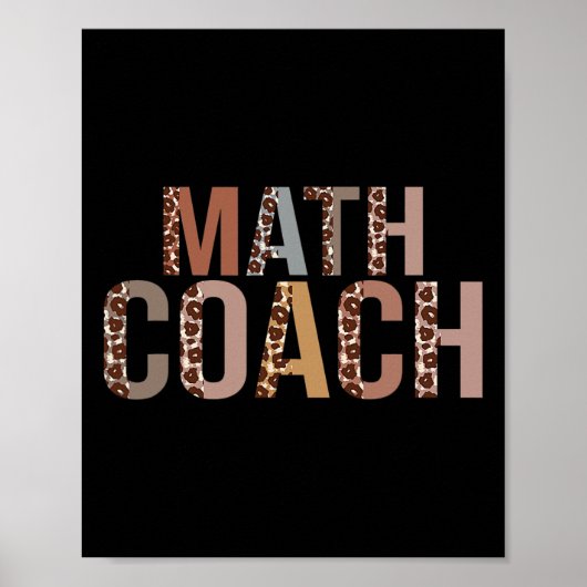 Leopard Math Coach Suppliesおもしろい新学期 ポスター (正面)