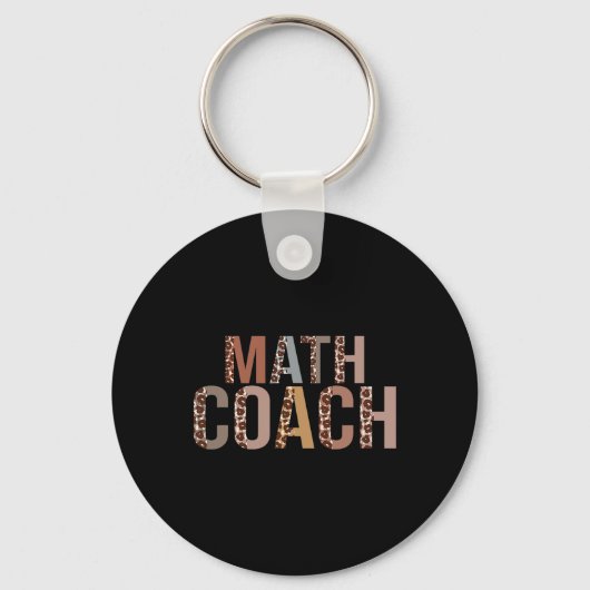 Leopard Math Coach Supplies Fun Ck To School キーホルダー (正面)