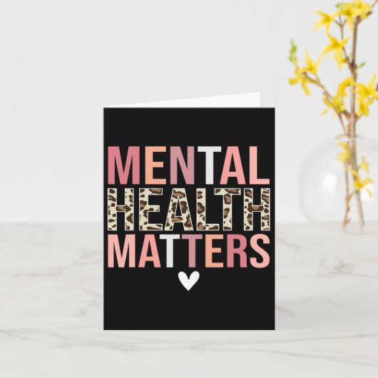 Leopard Mental Health Problems認識度月 カード (黄色い花)