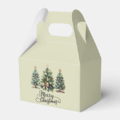 Leopard Merry Christmas Tree Coquette Bow Xmas フェイバーボックス (正面サイド)