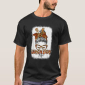 Leopard Mesy Bun Lunch Lady Blessed Lunch Lady Tha Tシャツ (正面)