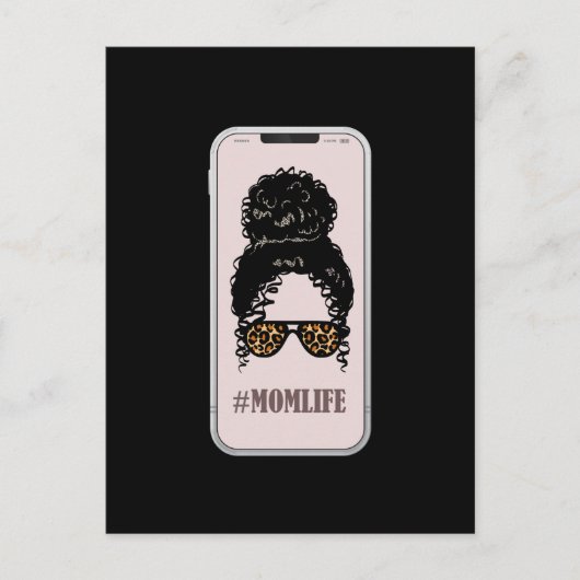 Leopard Mom, Selfie Mom Life, おもしろい Leopard P ポストカード (正面)