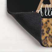 Leopard MonogramイニシャルレターAコンピュータ マウスパッド (コーナー)