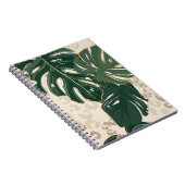 Leopard Monstera：ジャングルプリントヴィンテージ。 ノートブック (右側)