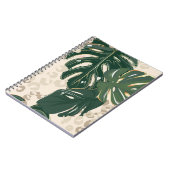 Leopard Monstera：ジャングルプリントヴィンテージ。 ノートブック (左側)