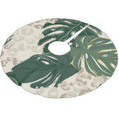 Leopard Monstera：ジャングルプリントヴィンテージ。 ブラッシュドポリエステルツリースカート (アングル)