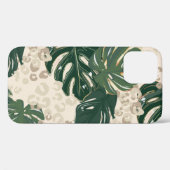 Leopard Monstera：ジャングルプリントヴィンテージ。 Case-Mate iPhoneケース (裏面 (横))