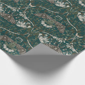 Leopard Moth and Honeysuckle Botanical Vintage  ラッピングペーパー (角)