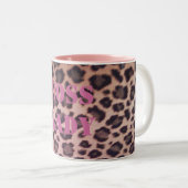 Leopard Mugボスの女性 ツートーンマグカップ (正面右)