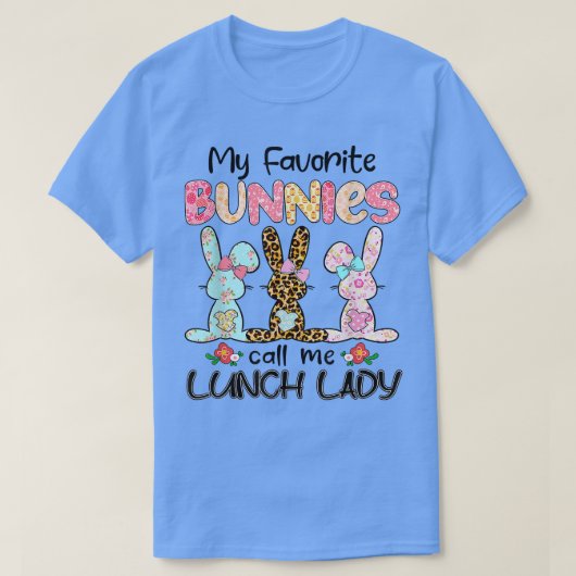 Leopard My Bunniesは私お気に入りのをランチレディEasと呼ぶ Tシャツ (デザイン正面)