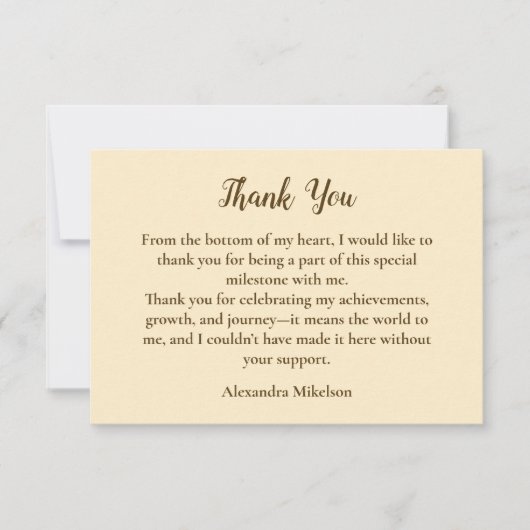 Leopard Neutral 50 & Fabulous Birthday サンキューカード (正面)