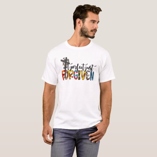 Leopard Not Perfect Just Forgiven Christian Wester Tシャツ (正面フル)
