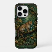 Leopard on Branch Jungle | iPhone 16 Pro Case iPhoneケース (裏面)