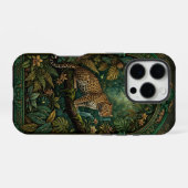 Leopard on Branch Jungle | iPhone 16 Pro Case iPhoneケース (裏面横)