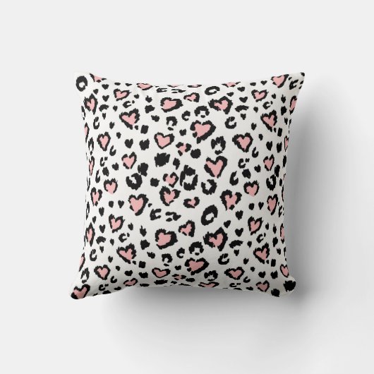 Leopard or jaguar seamless pattern, textured fashi クッション (裏面)