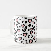 Leopard or jaguar seamless pattern, textured fashi コーヒーマグカップ (正面左)