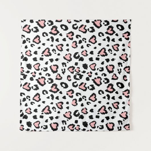 Leopard or jaguar seamless pattern, textured fashi タペストリー (正面(横))