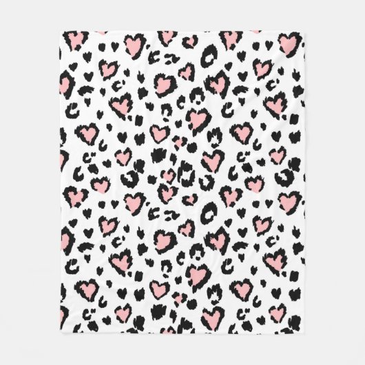 Leopard or jaguar seamless pattern, textured fashi フリースブランケット (正面)