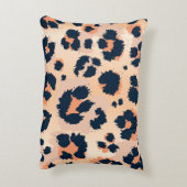 Leopard Pattern:シームレおもしろいスデザイン アクセントクッション (裏面(縦))