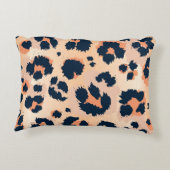 Leopard Pattern:シームレおもしろいスデザイン アクセントクッション (裏面)