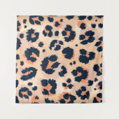 Leopard Pattern：シームレおもしろいスデザイン タペストリー (正面(横))