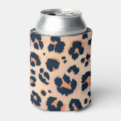 Leopard Pattern:シームレおもしろいスデザイン 缶クーラー (缶正面)