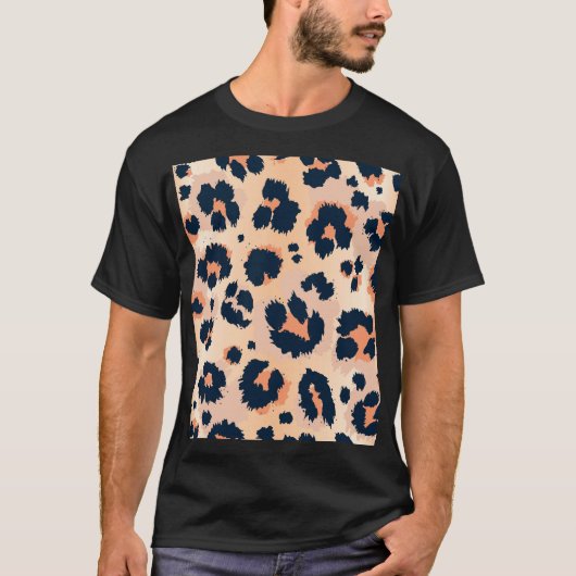 Leopard Pattern:シームレおもしろいスデザイン Tシャツ (正面)