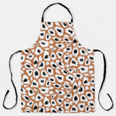 Leopard pattern, african animal print design エプロン (正面)