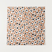 Leopard pattern, african animal print design タペストリー (正面)