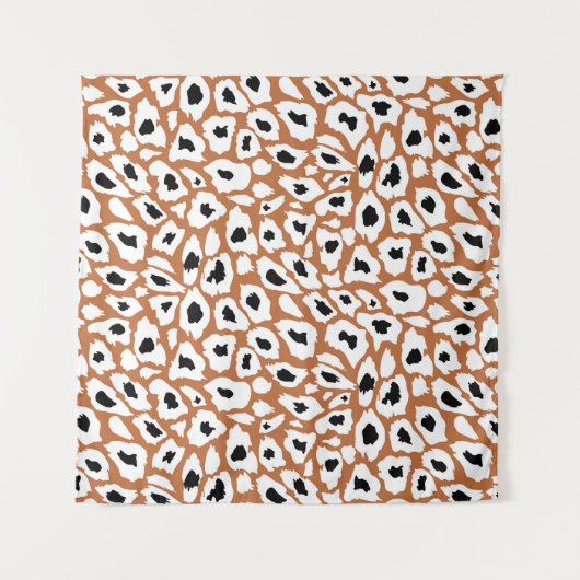 Leopard pattern, african animal print design タペストリー (正面)
