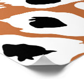 Leopard pattern, african animal print design ポスター (角)