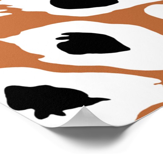 Leopard pattern, african animal print design ポスター (角)