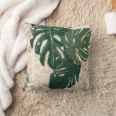 Leopard pattern, animal print seamless design gree クッション (ブランケット)